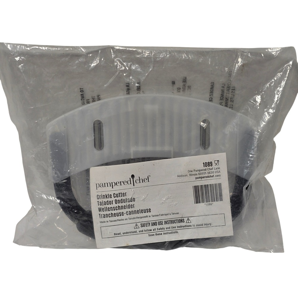 Pampered Chef Crinkle Cutter 1089 Wavy Blade Vegetable Slicer New In Bag